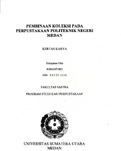 Perkembangan Koleksi Perpustakaan Politeknik Negeri Medan