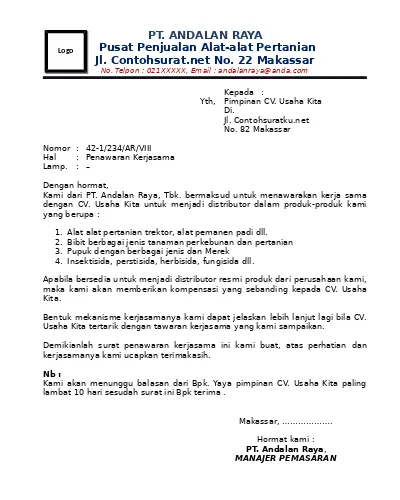 Contoh Surat Resign File Word - Dokumen Hanna
