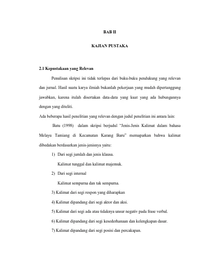 Kalimat Interogatif Bahasa Melayu Dialek Langkat