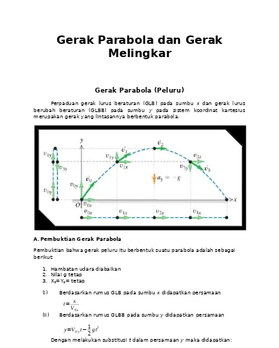 Materi Mekanila Gerak Parabola Dan Gerak Melingkar