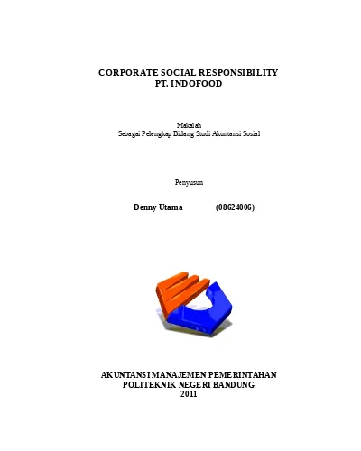 Contoh Makalah Csr Corporate Social Responsibility Pt Indofood