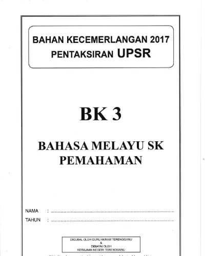 Bk3 Trial Upsr 2017 Bm Pem